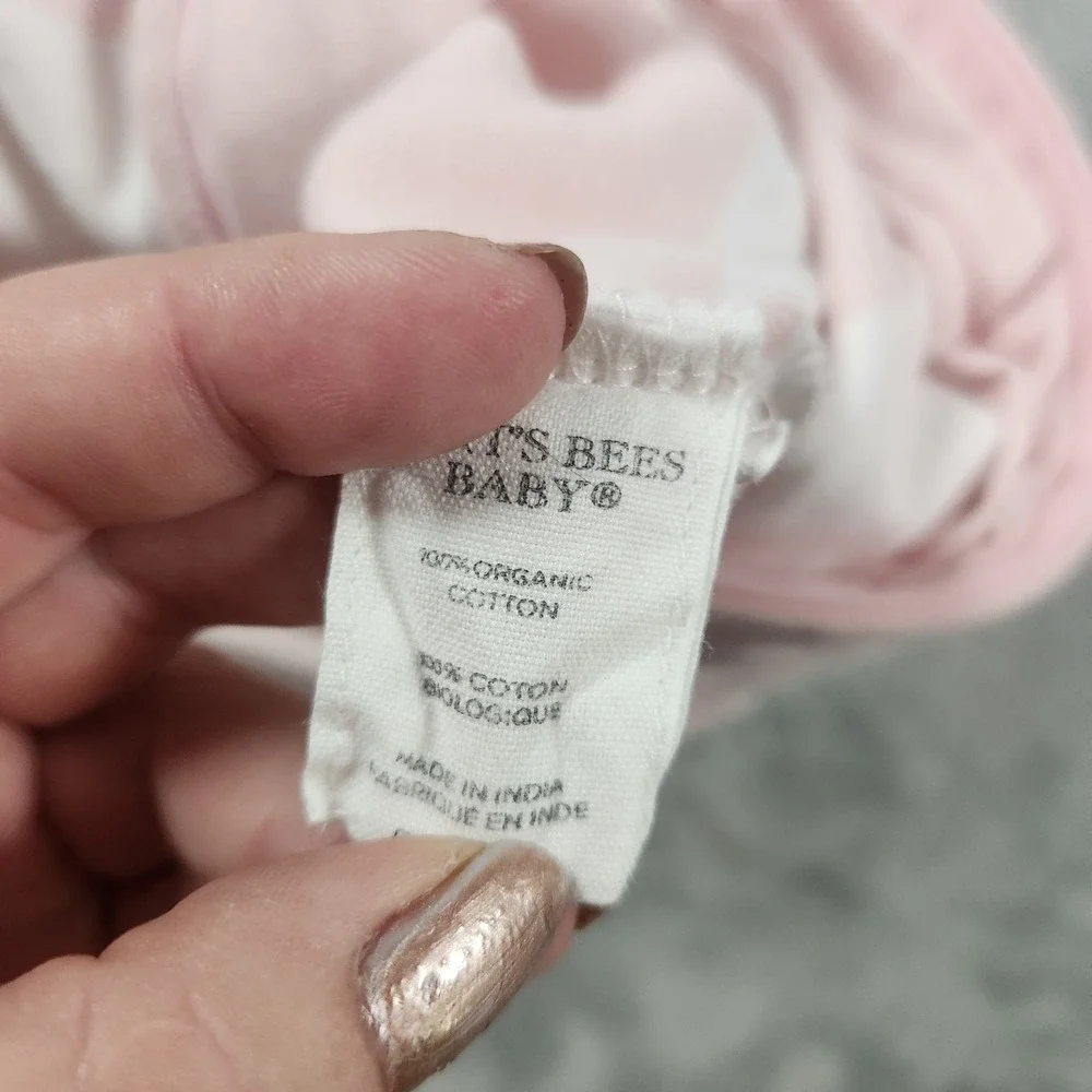 Burt's Bees‎ Baby Beekeeper Sleep Sack Small 0-6 Months Cozy Cotton Pink Stripe